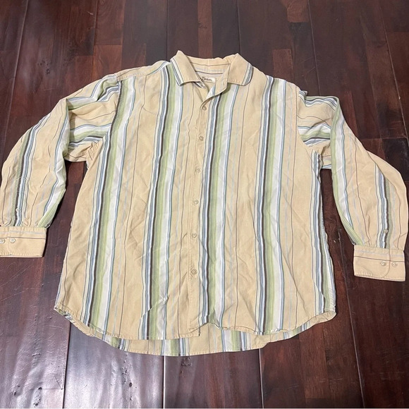 Tommy Bahama Long Sleeve Button Up XL 100% Tencel - Picture 1 of 5